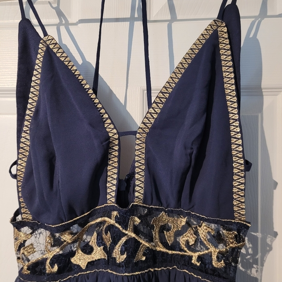 Blue Fashion Nova maxi dress sz large - Picture 3 of 4